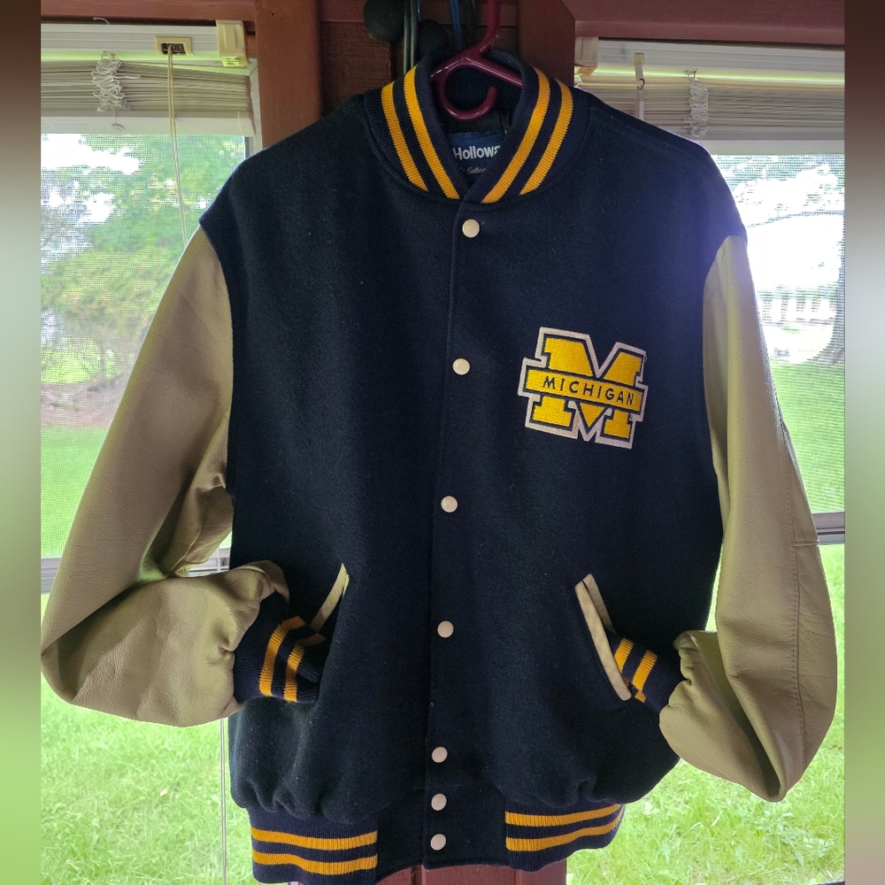 Navy and Gold Varsity Jacket